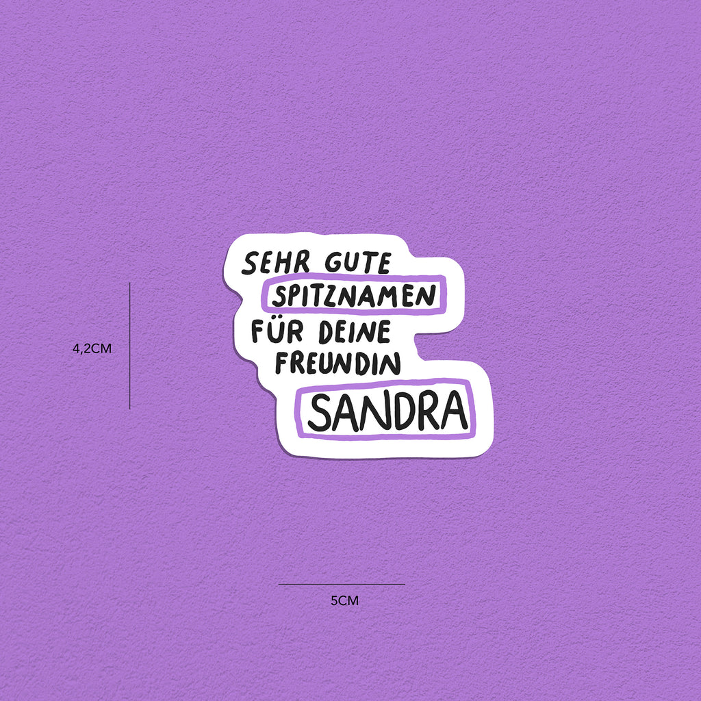 Spitznamen Sandra, Stickerset, 8er