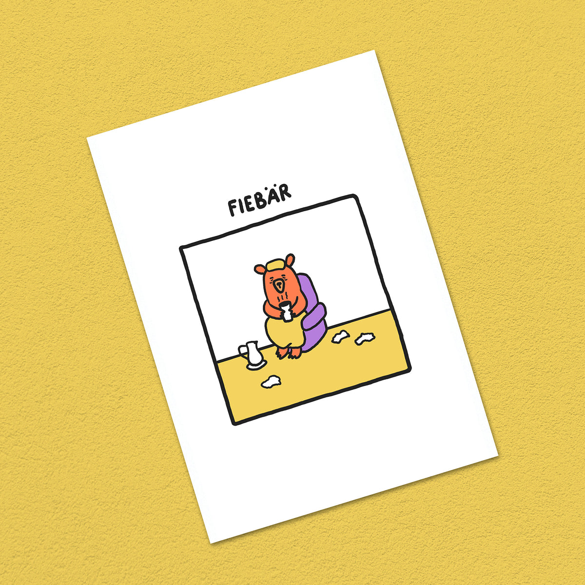 Postkarte A6 "Fiebär"