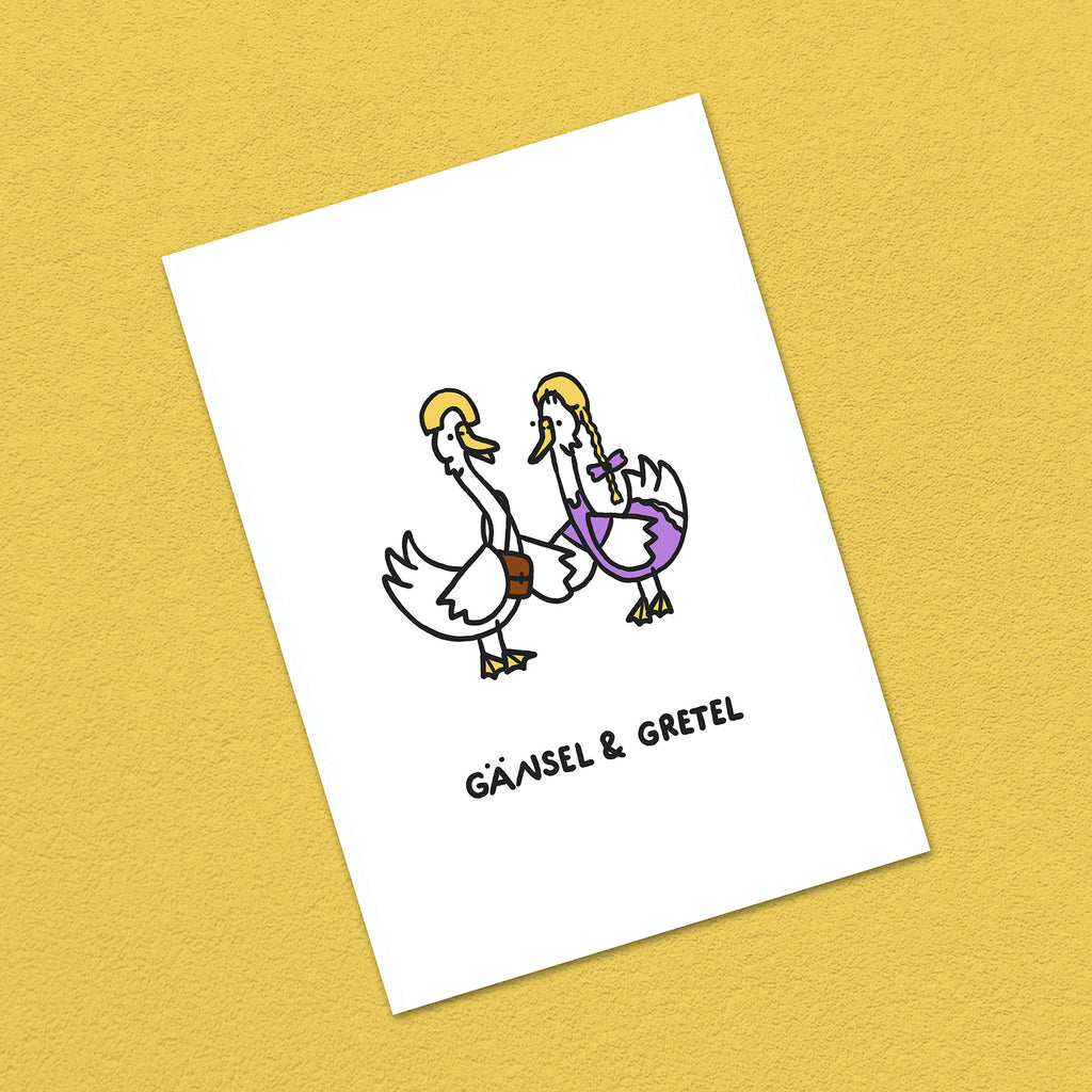 Postkarte A6 "Gänsel & Gretel"