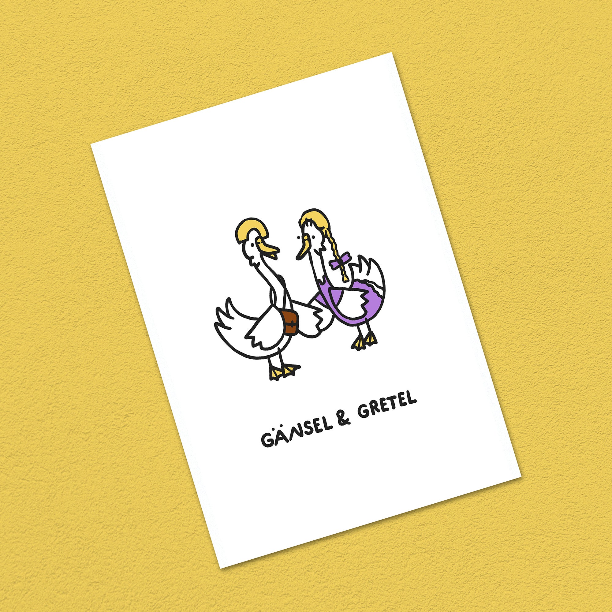 Postkarte A6 "Gänsel & Gretel"