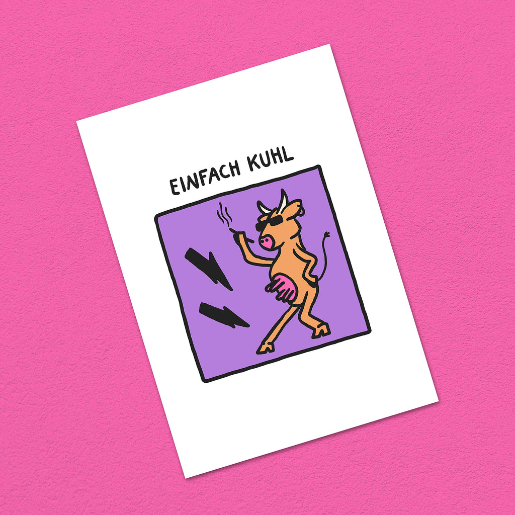 Postkarte A6 "Einfach Kuhl"