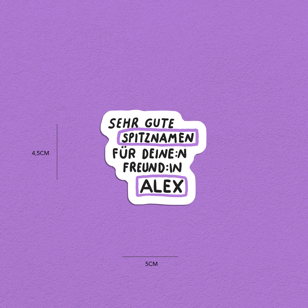 Spitznamen Alex, Stickerset, 8er
