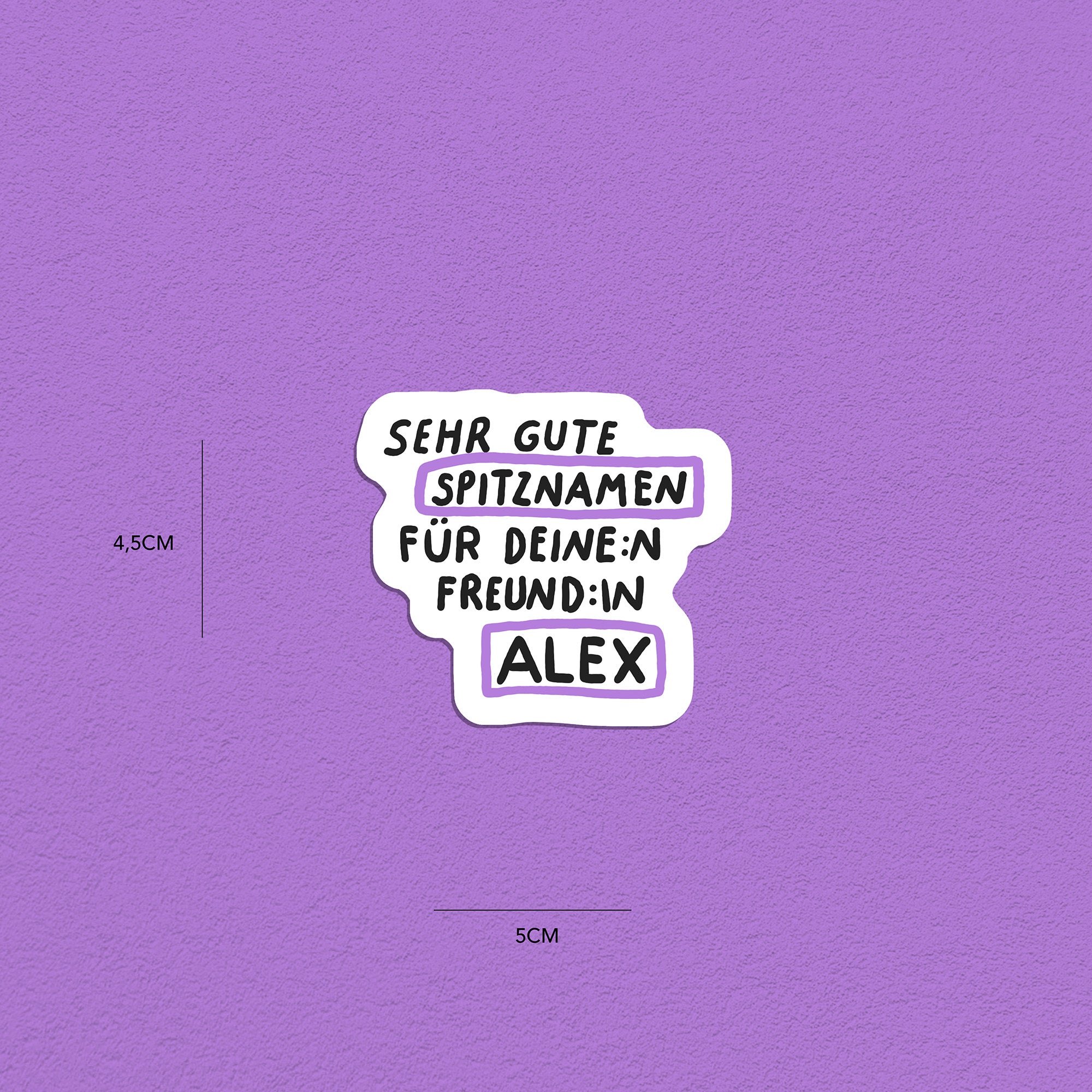 Spitznamen Alex, Stickerset, 8er