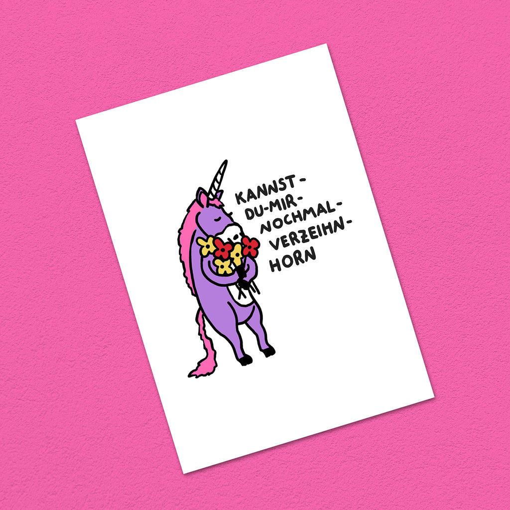 Postkarte A6 "Verzeihn-Horn"