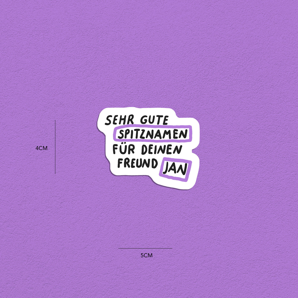 Spitznamen Jan, Stickerset, 8er
