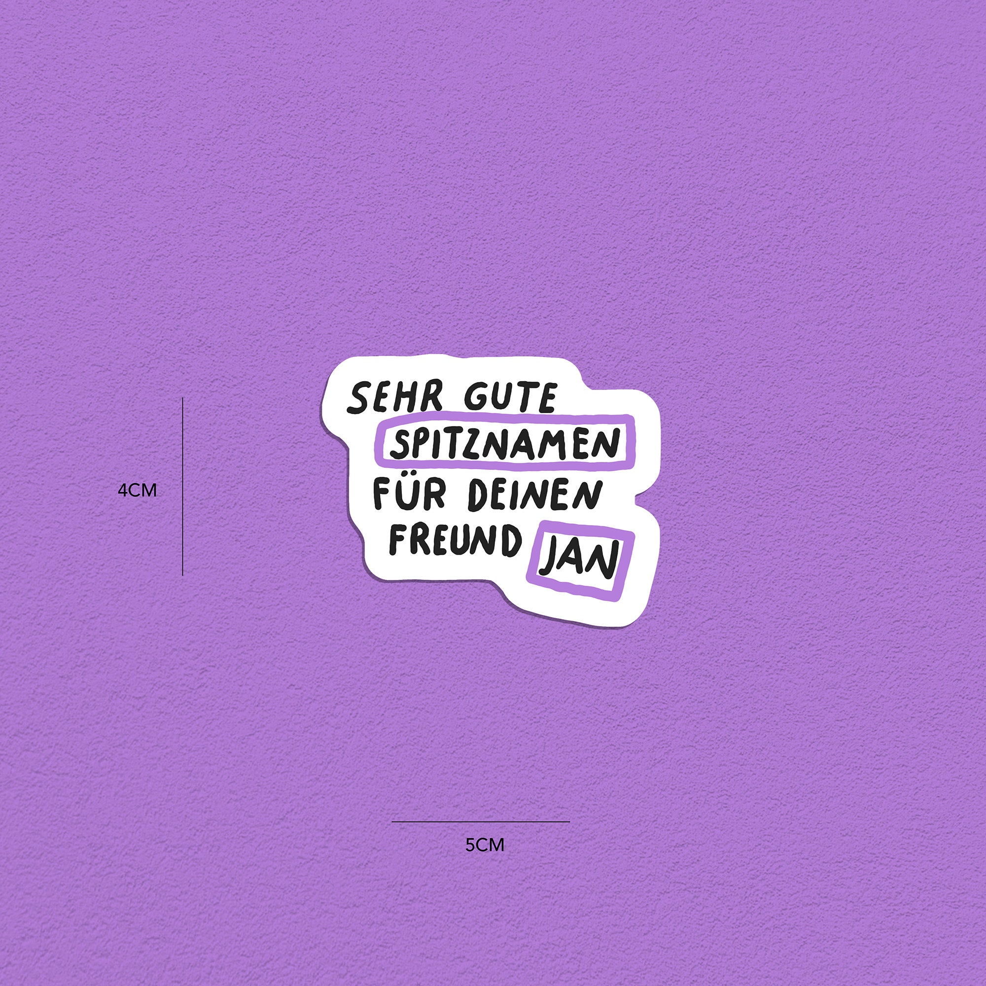 Spitznamen Jan, Stickerset, 8er