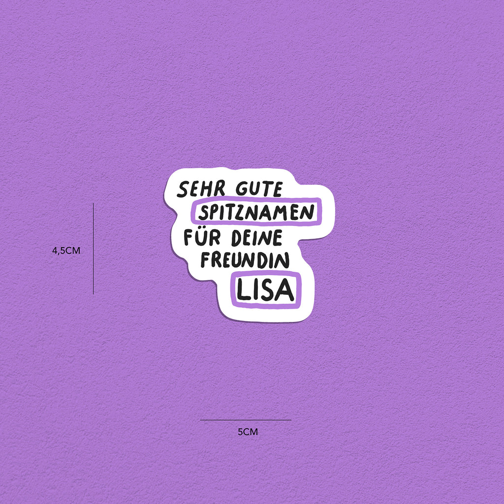 Spitznamen Lisa, Stickerset, 8er