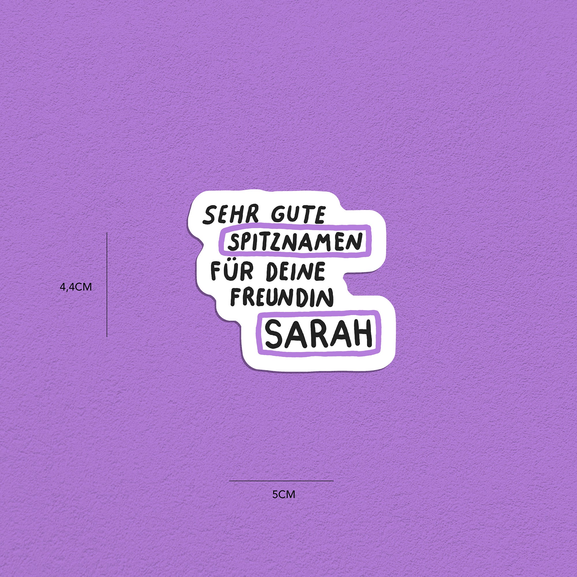 Spitznamen Sarah, Stickerset, 8er