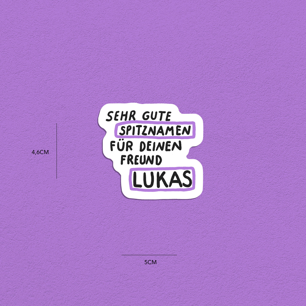 Spitznamen Lukas, Stickerset, 8er