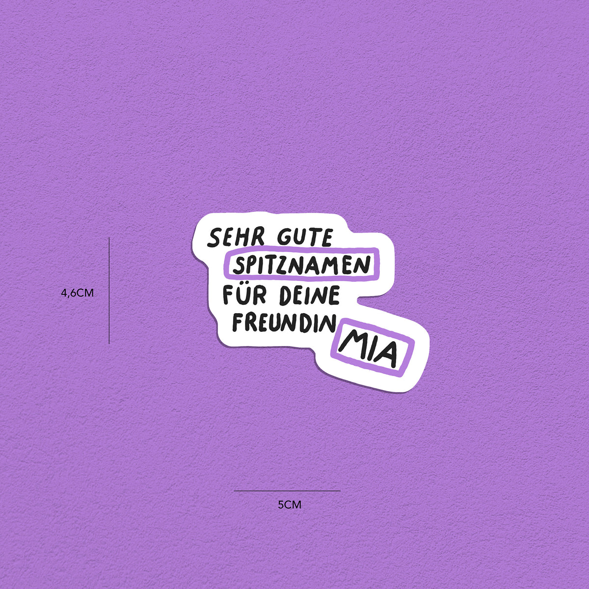 Spitznamen Mia, Stickerset, 8er