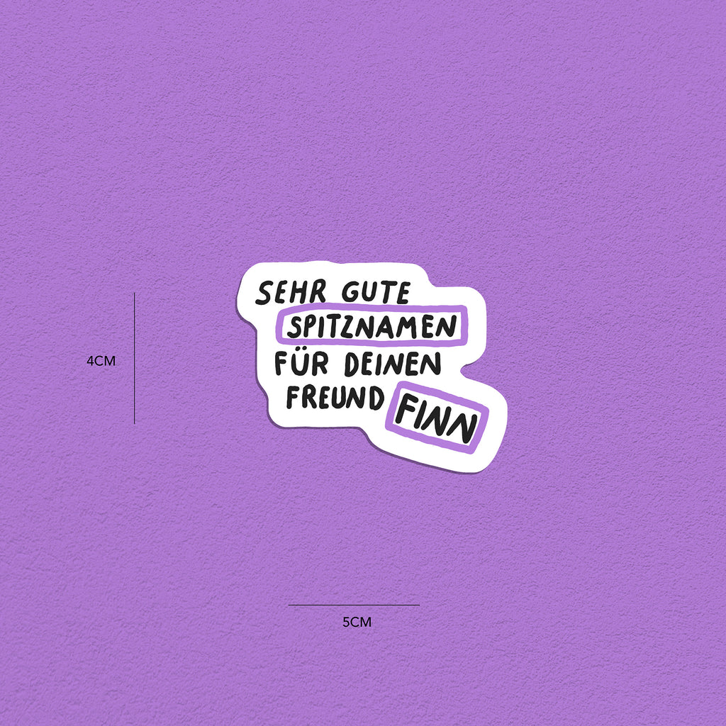 Spitznamen Finn, Stickerset, 8er