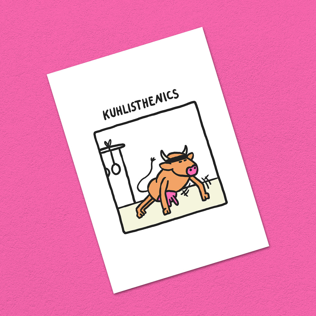 Postkarte A6 "Kuhlisthenics"
