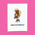 Kunstdruck "Arbeitszeitbärtrug"