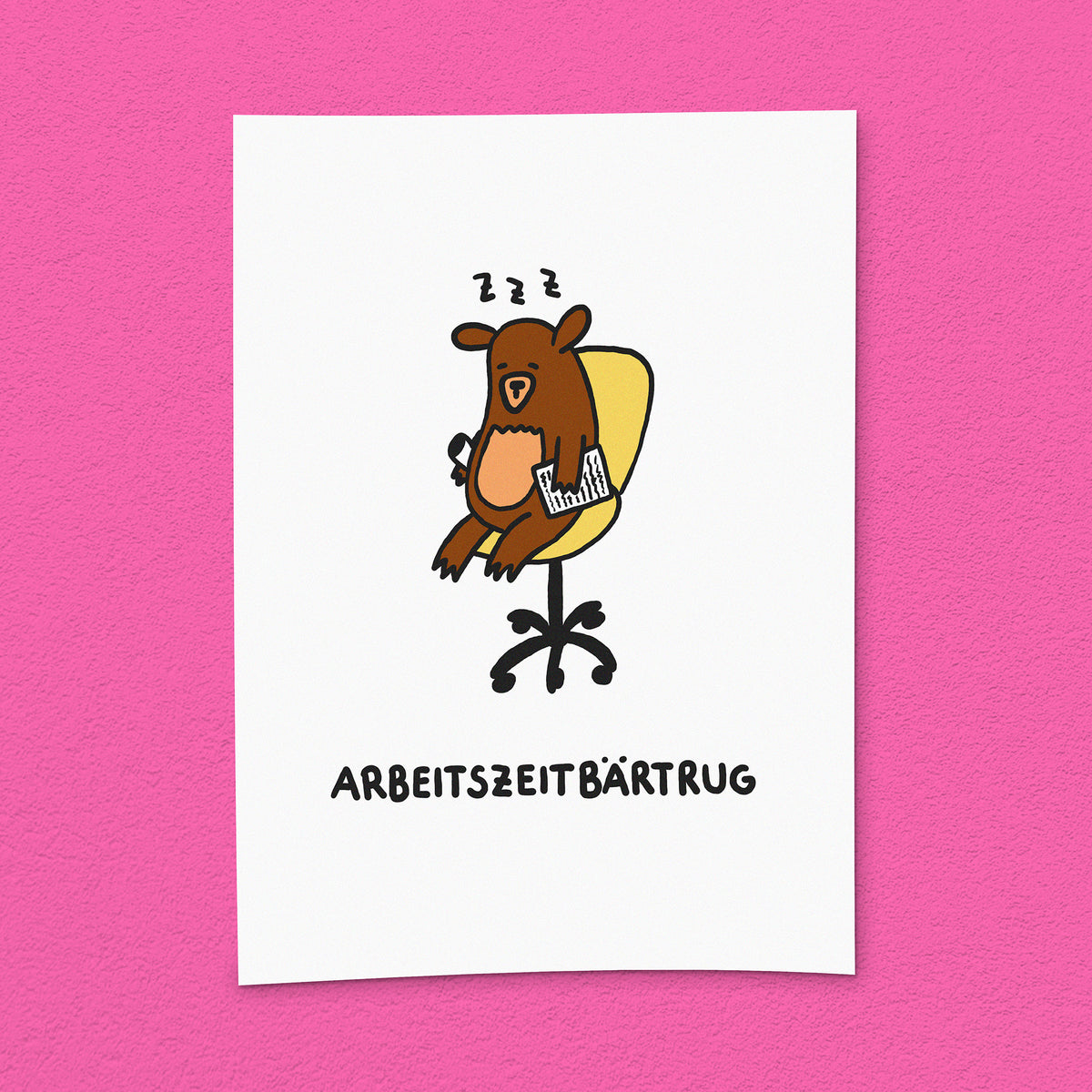 Kunstdruck "Arbeitszeitbärtrug"