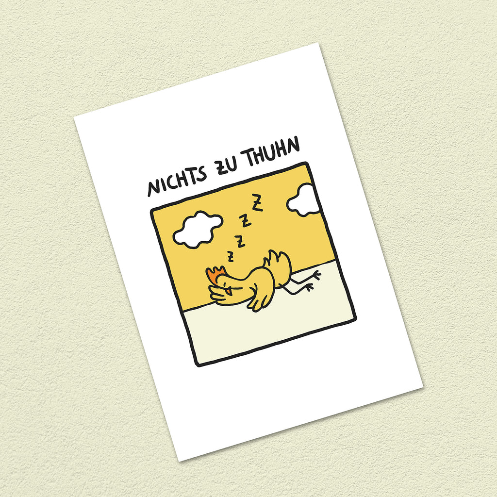 Postkarte A6 "Nichts zu thuhn"