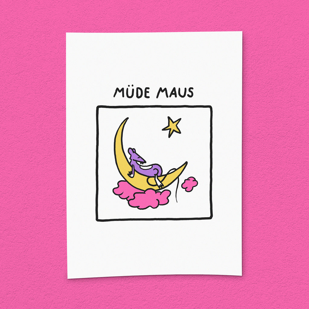 Kunstdruck "Müde Maus"