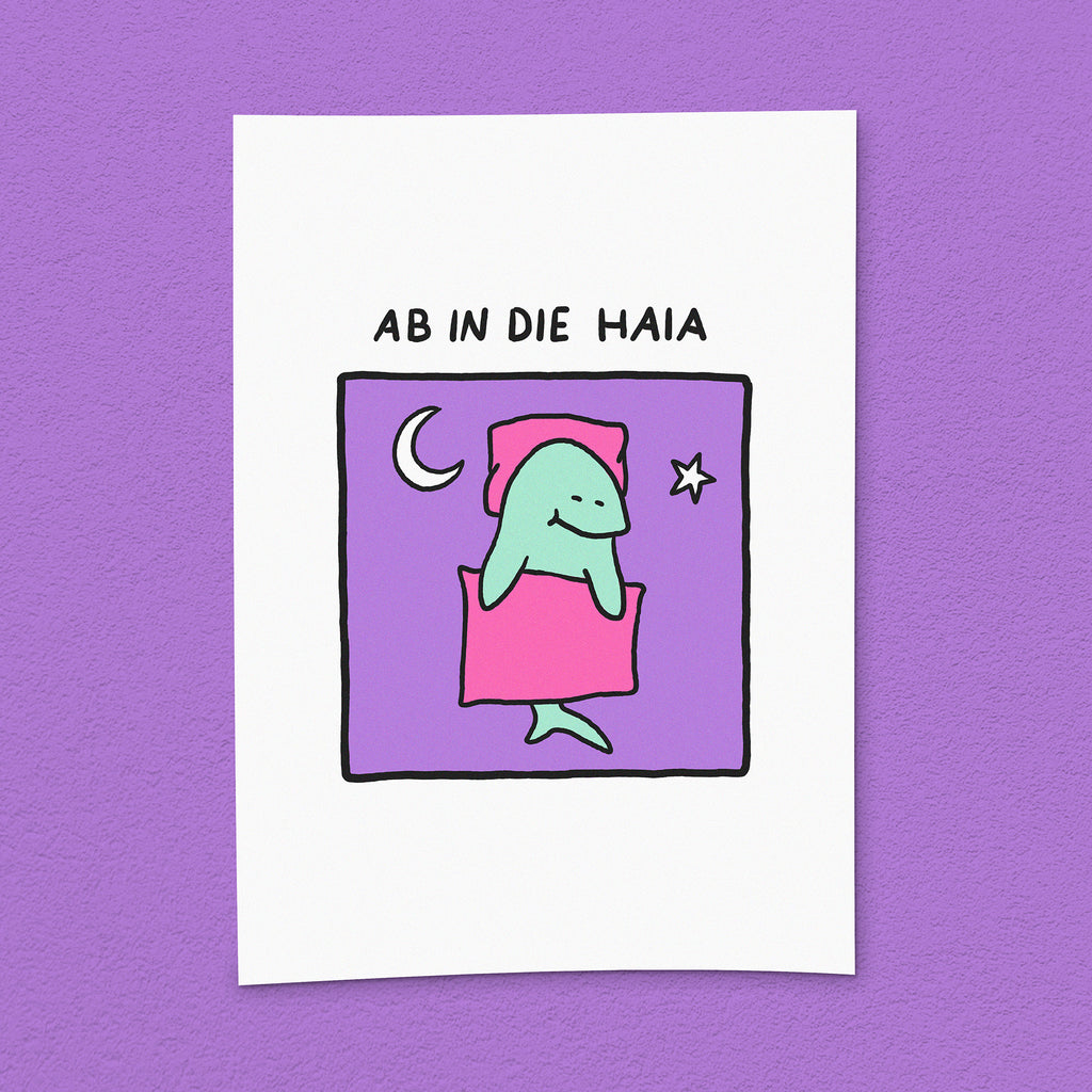 Kunstdruck "Ab in die Haia"