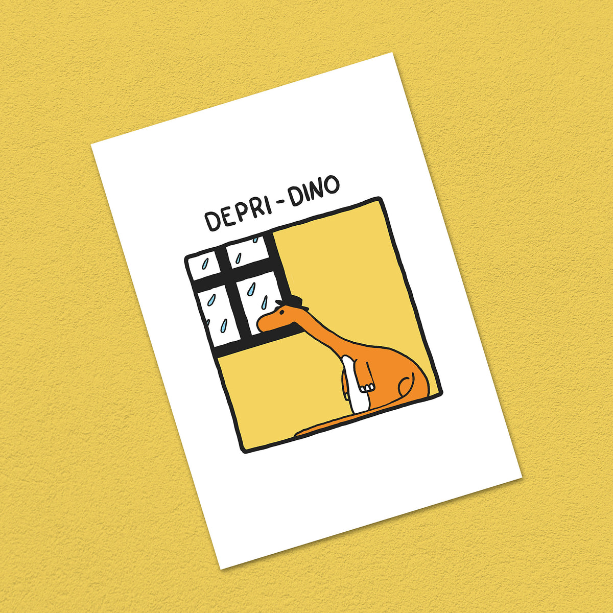 Postkarte A6 "Depri-Dino"
