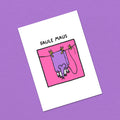 Postkarte A6 "Faule Maus"