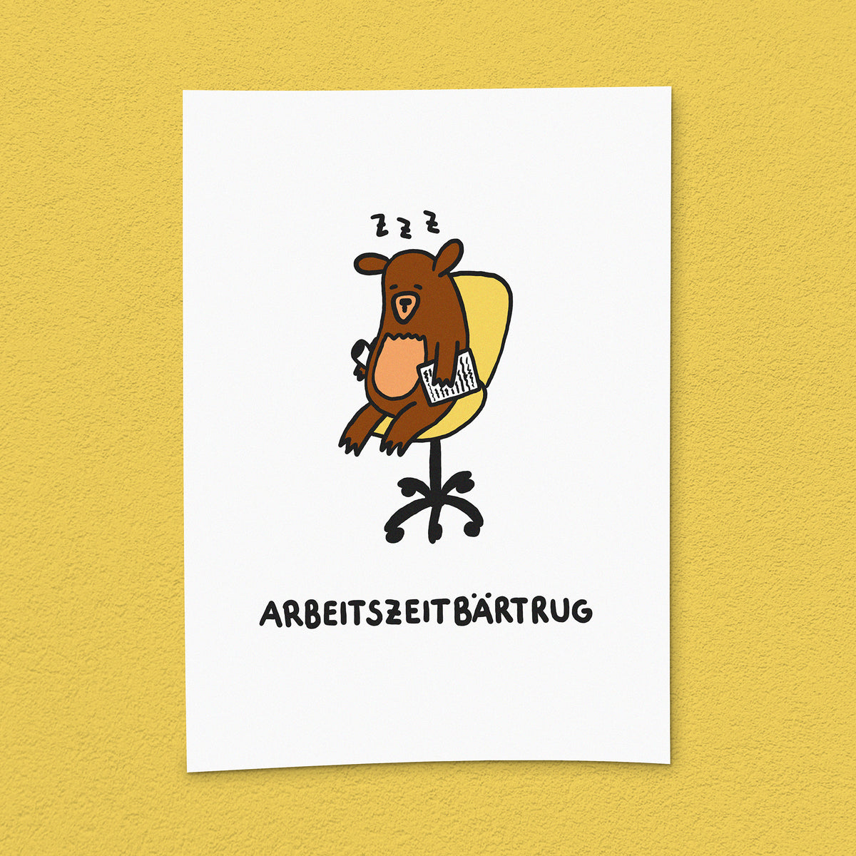Kunstdruck "Arbeitszeitbärtrug"