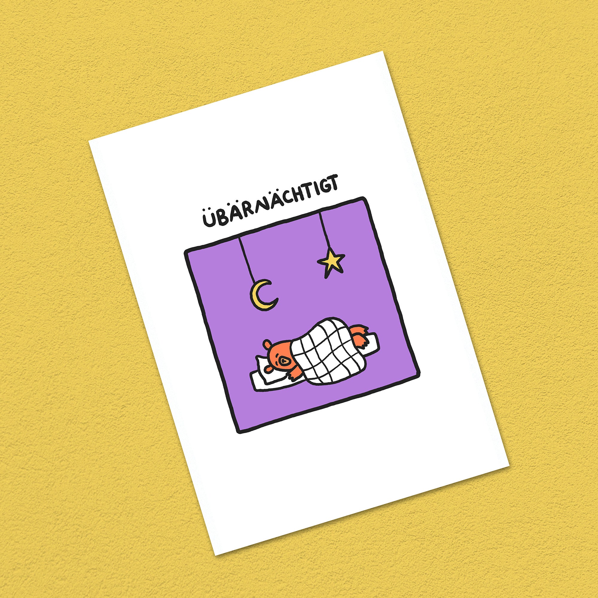 Postkarte A6 "Übärnächtigt"
