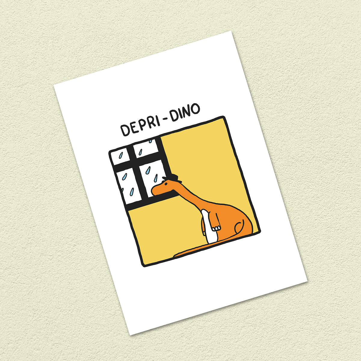 Postkarte A6 "Depri-Dino"