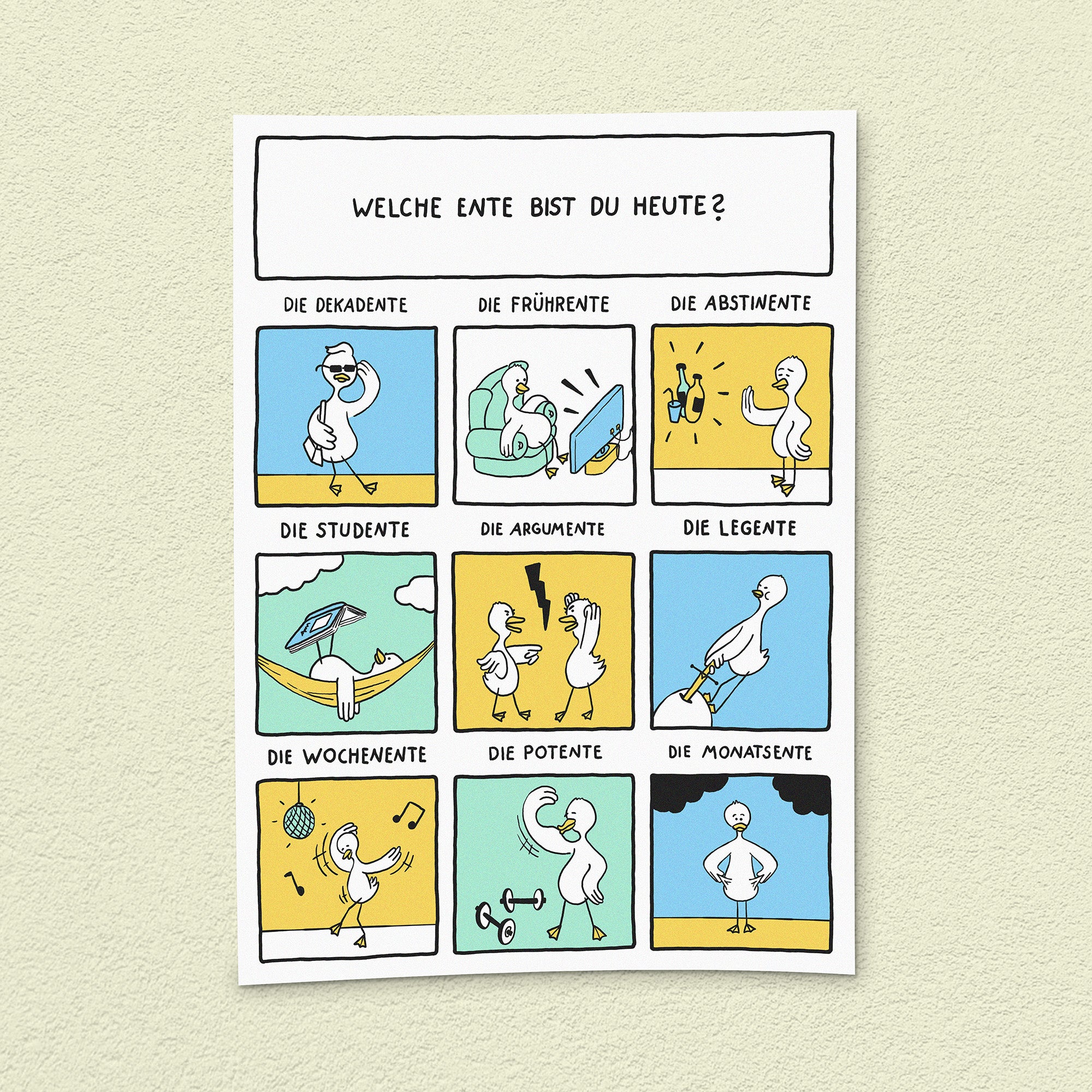 Kunstdruck "Welche Ente"