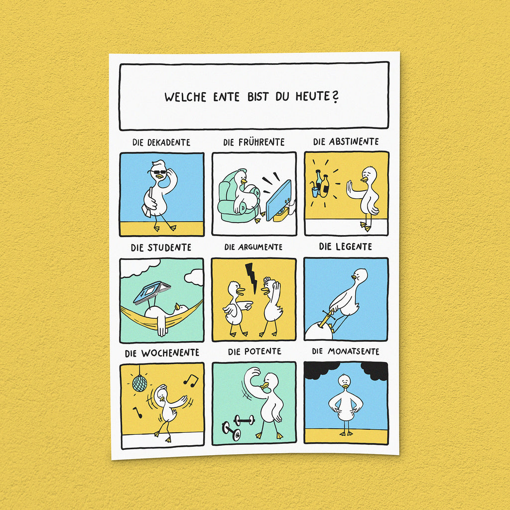 Kunstdruck "Welche Ente"