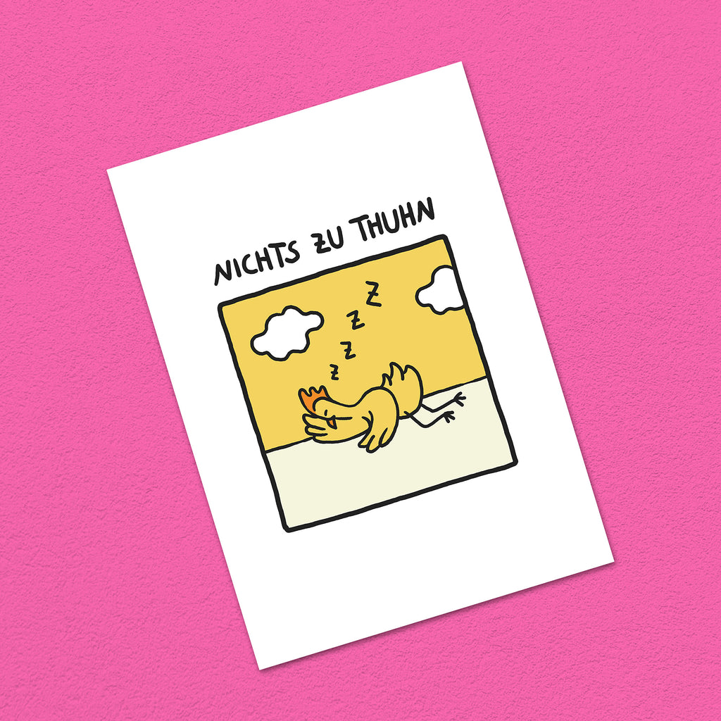 Postkarte A6 "Nichts zu thuhn"