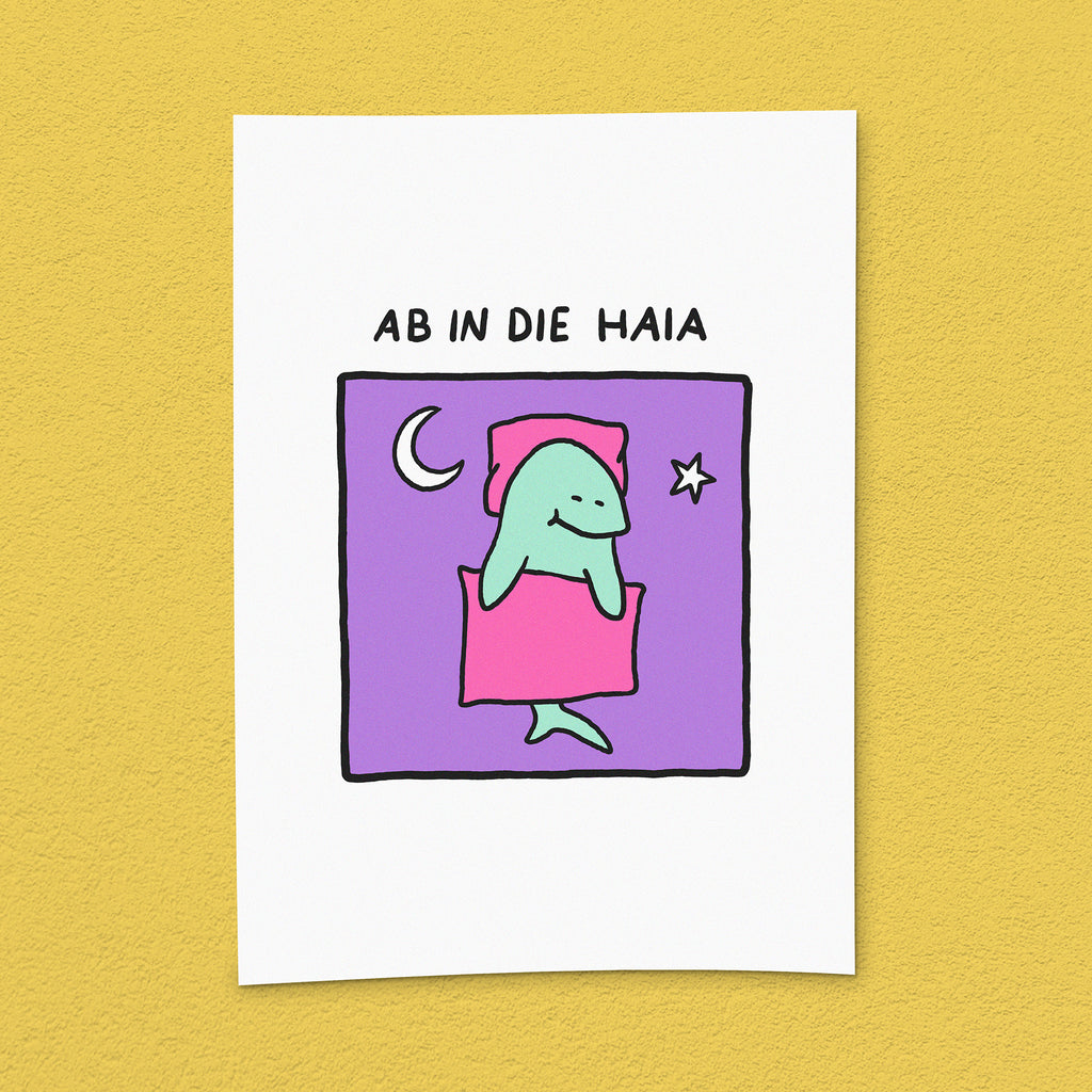 Kunstdruck "Ab in die Haia"