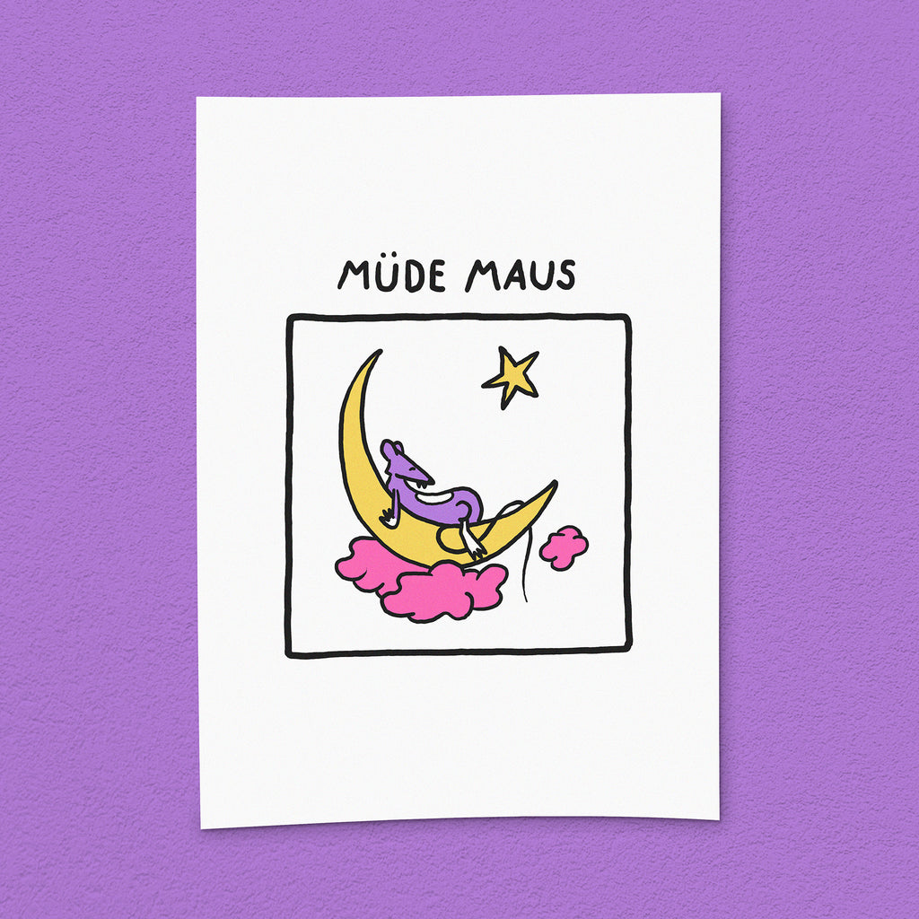 Kunstdruck "Müde Maus"