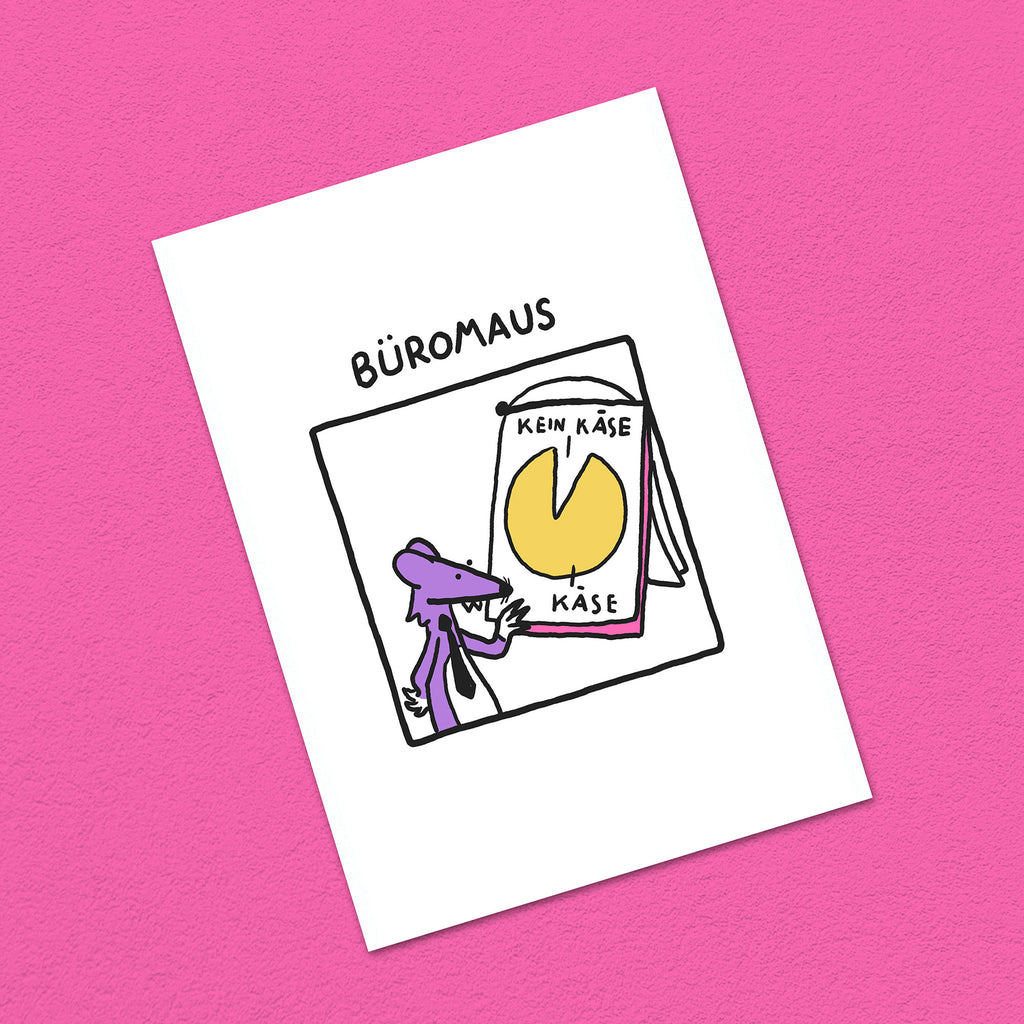 Postkarte A6 "Büromaus"