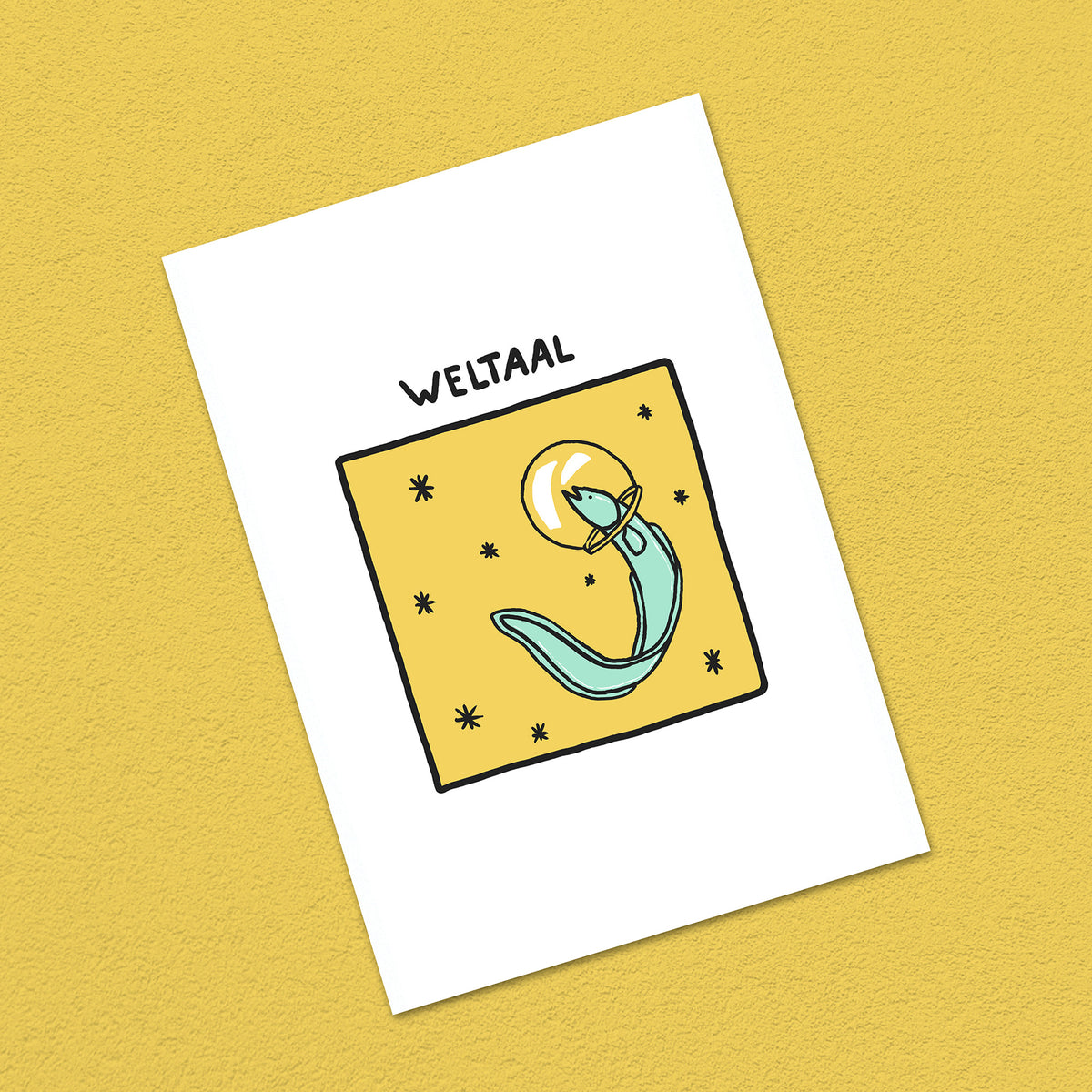 Postkarte A6 "Weltaal"