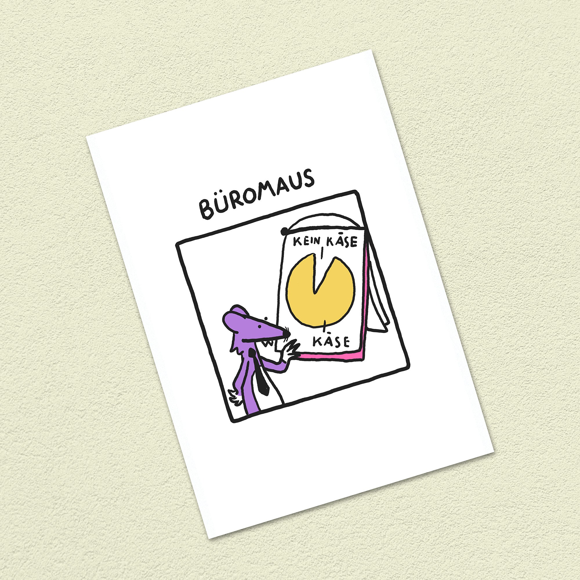 Postkarte A6 "Büromaus"