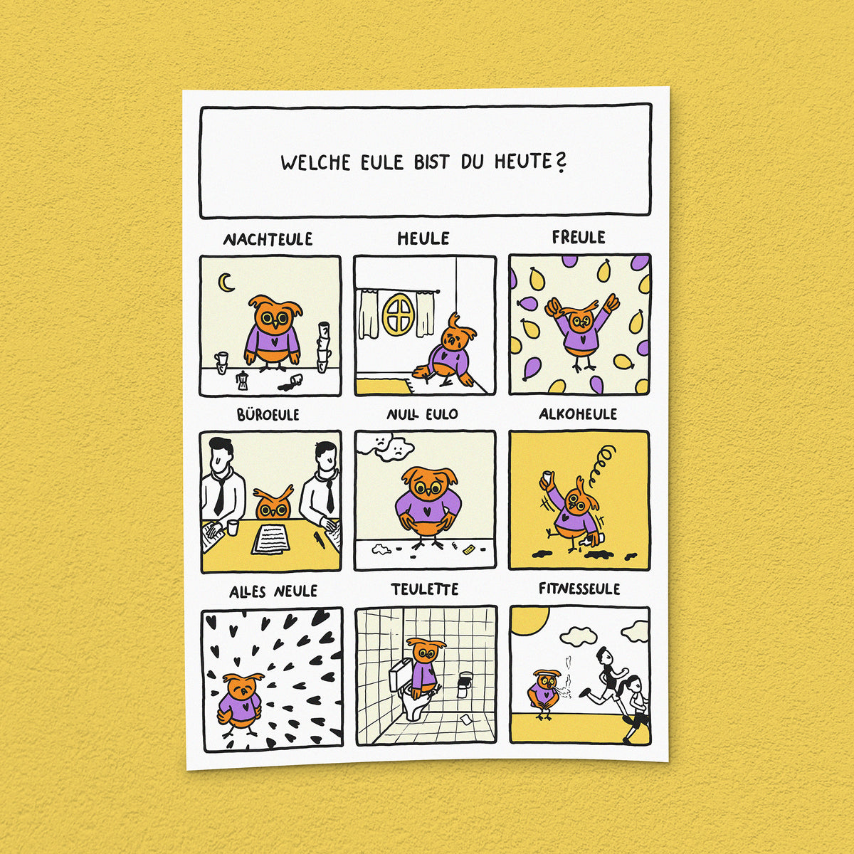 Kunstdruck "Welche Eule"
