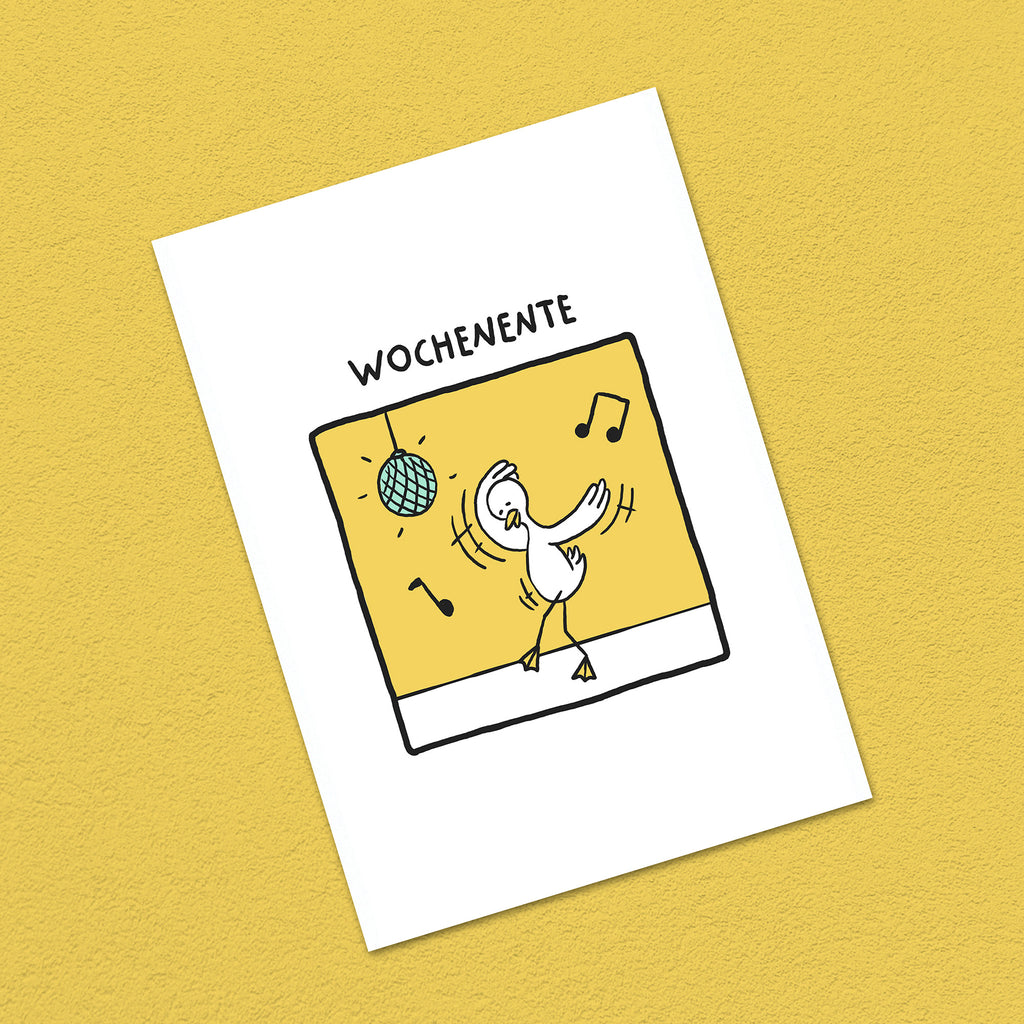 Postkarte A6 "Wochenente"