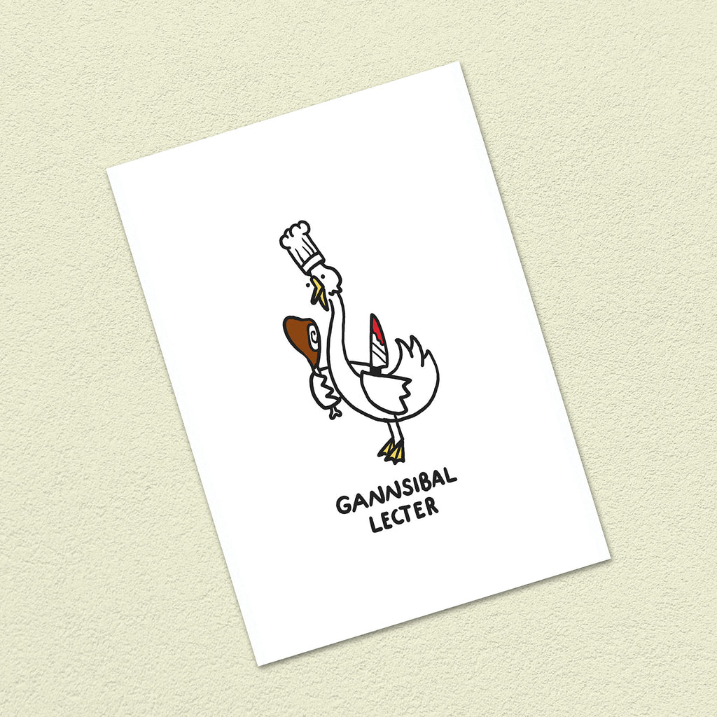 Postkarte A6 "Gannsibal Lecter"