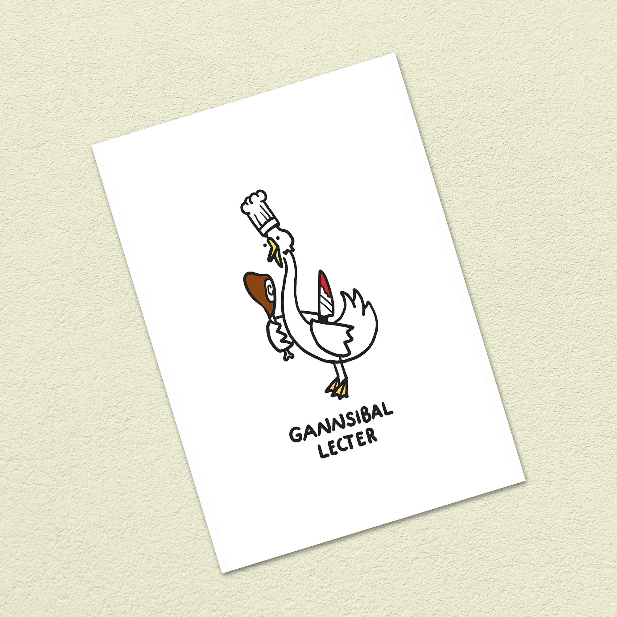 Postkarte A6 "Gannsibal Lecter"