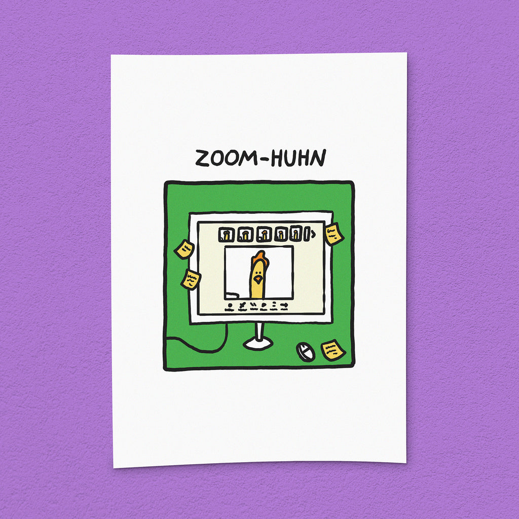 Kunstdruck "Zoom-Huhn"