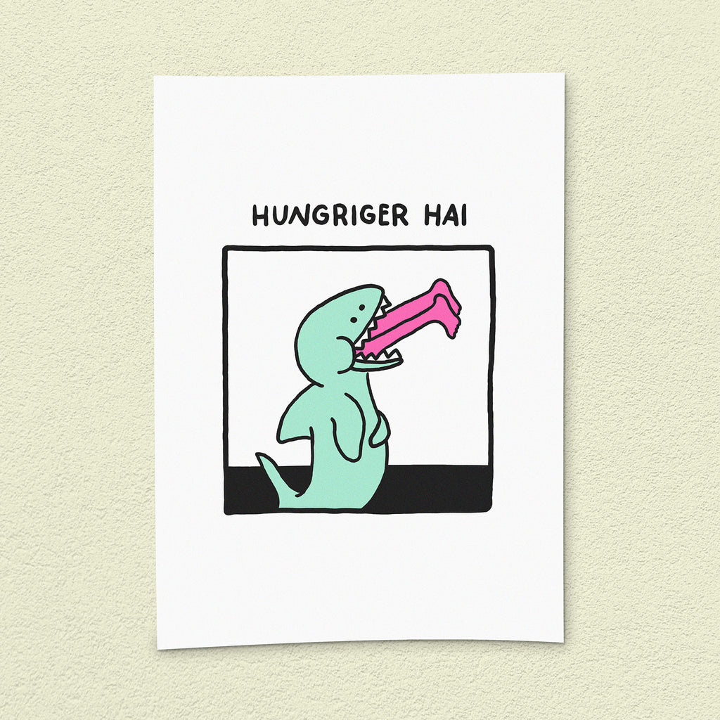 Kunstdruck "Hungriger Hai"