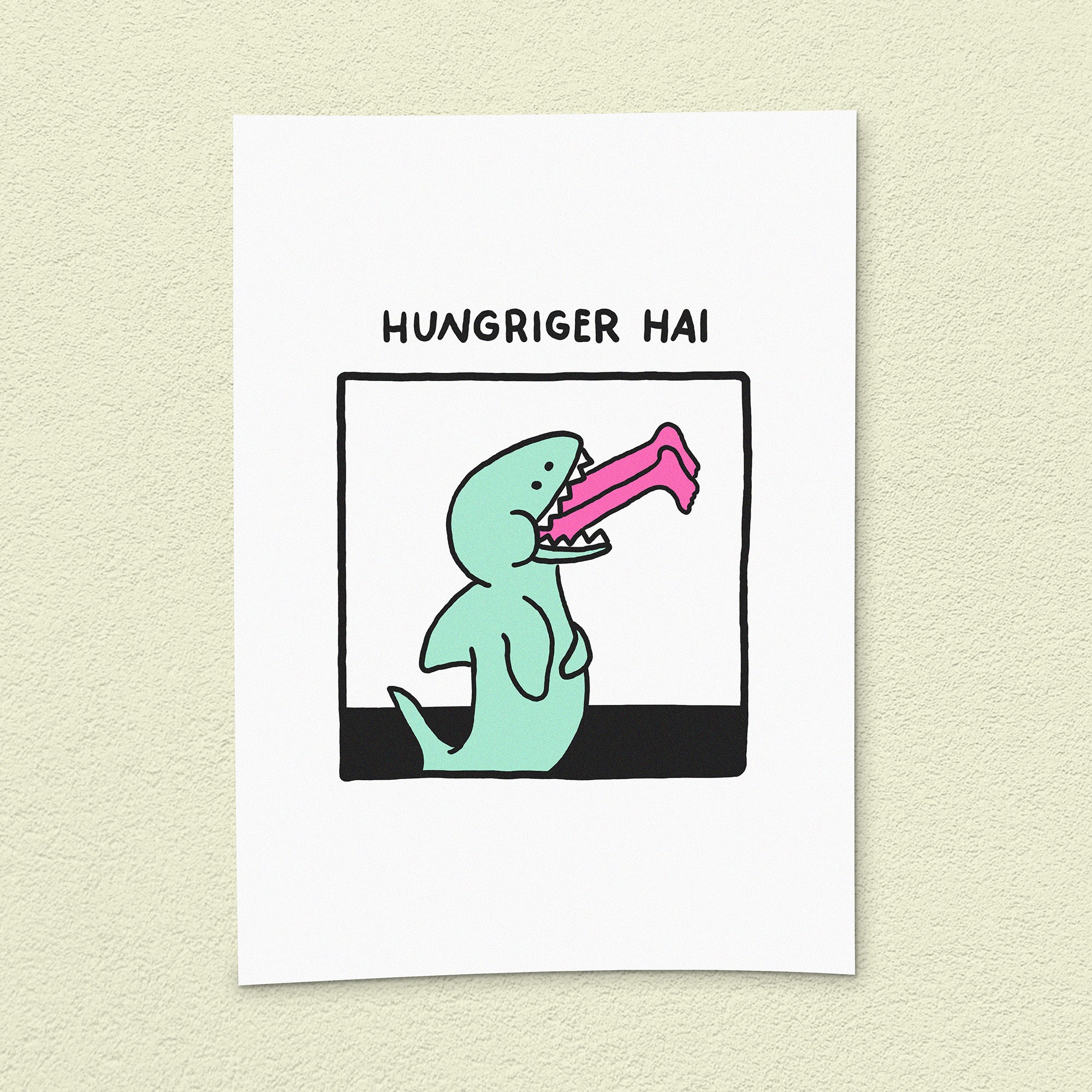 Kunstdruck "Hungriger Hai"