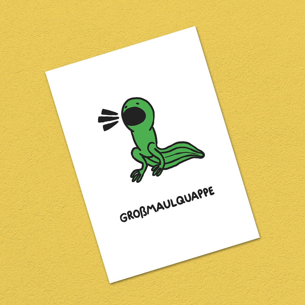 Postkarte A6 "Großmaulquappe"