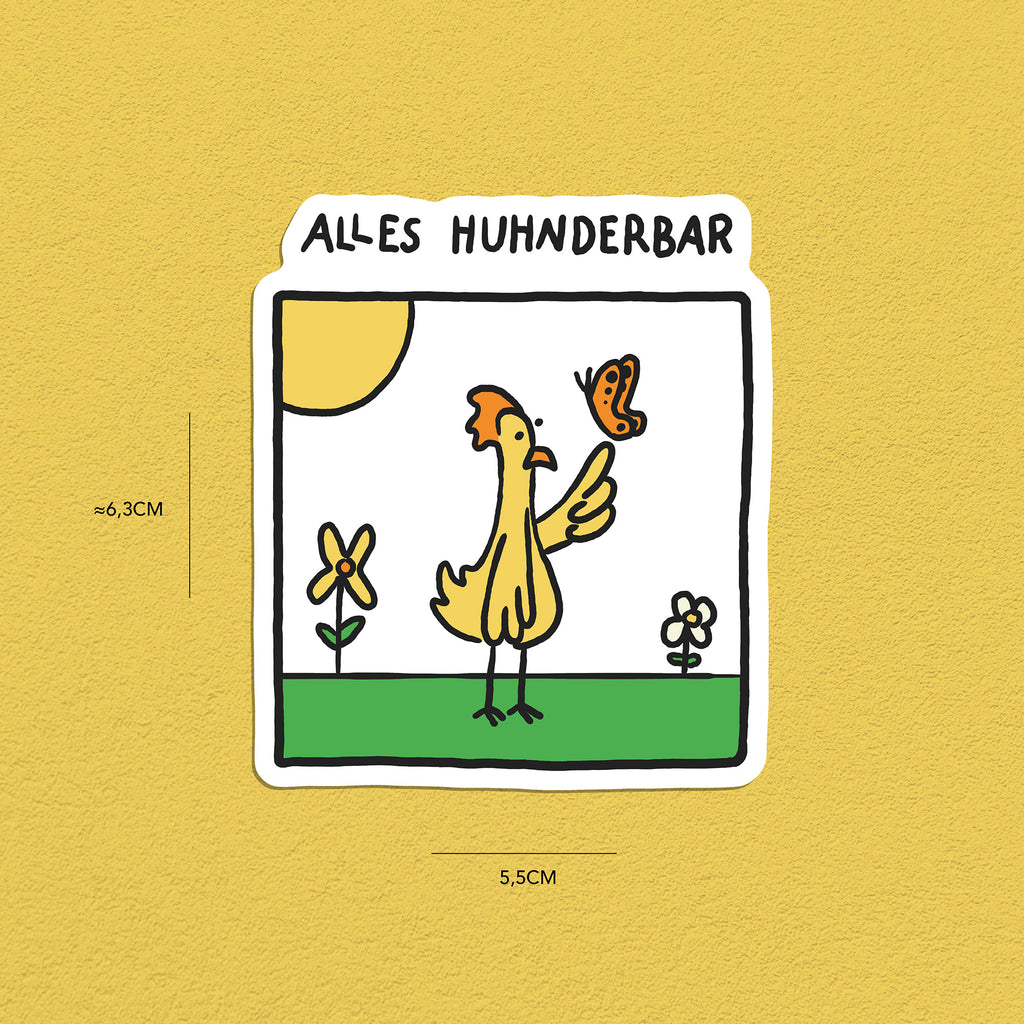 Hühner Stickerset, 9er