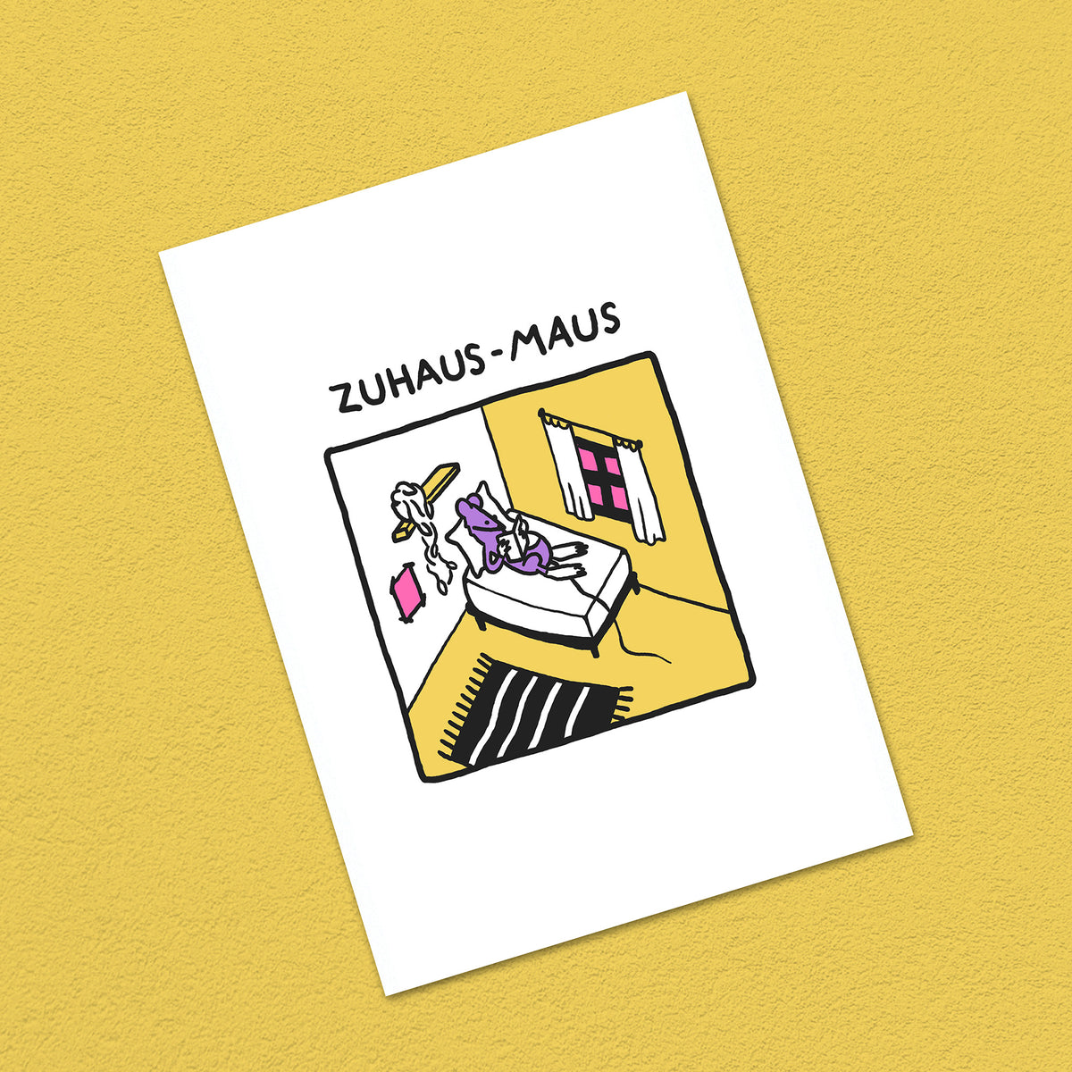 Postkarte A6 "Zuhaus-Maus"