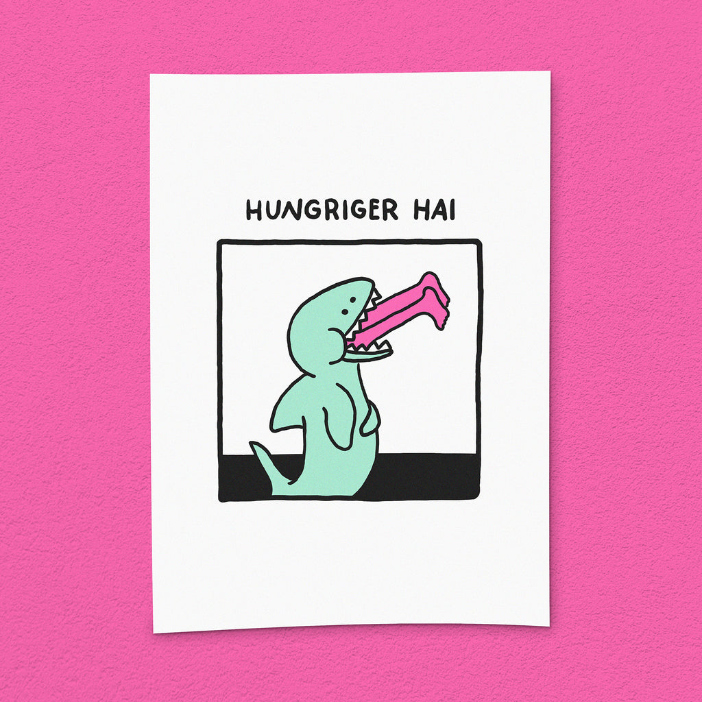 Kunstdruck "Hungriger Hai"