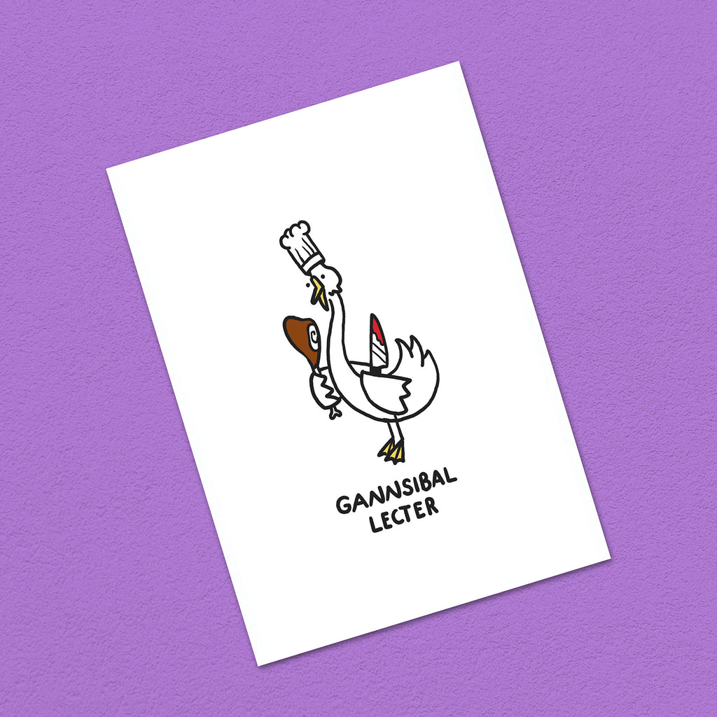 Postkarte A6 "Gannsibal Lecter"