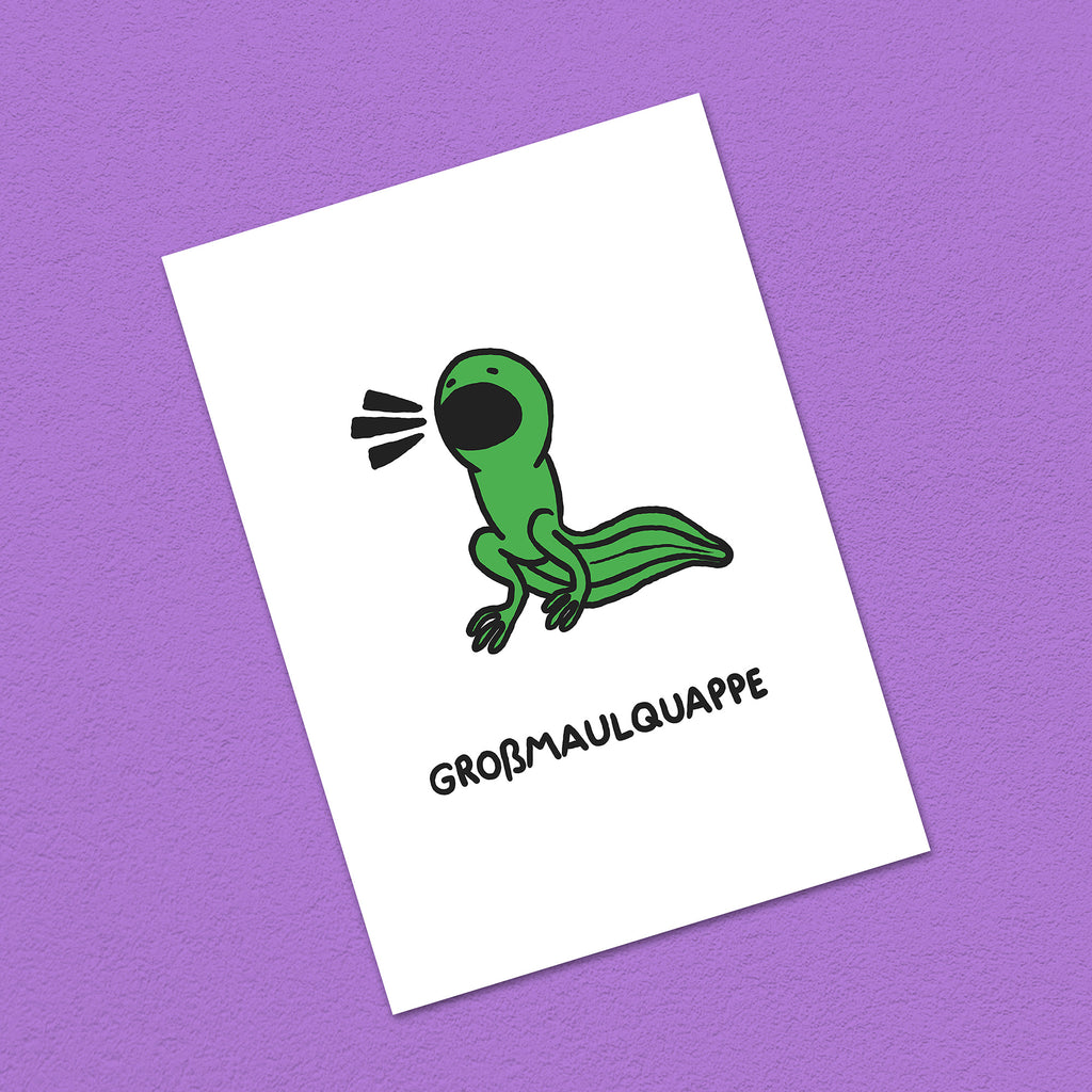 Postkarte A6 "Großmaulquappe"