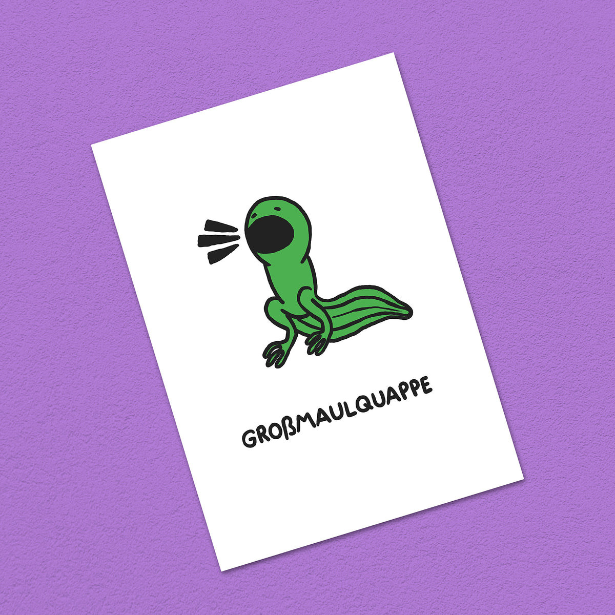Postkarte A6 "Großmaulquappe"