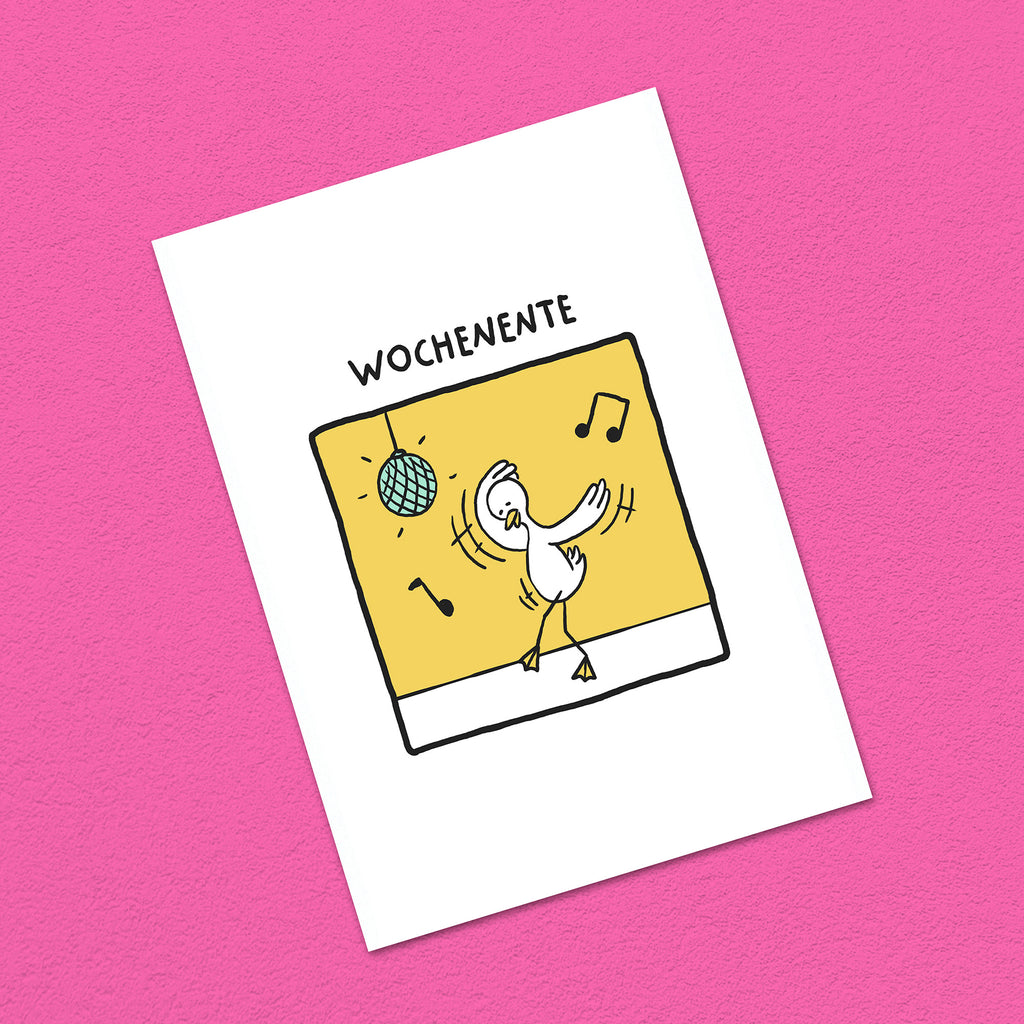 Postkarte A6 "Wochenente"