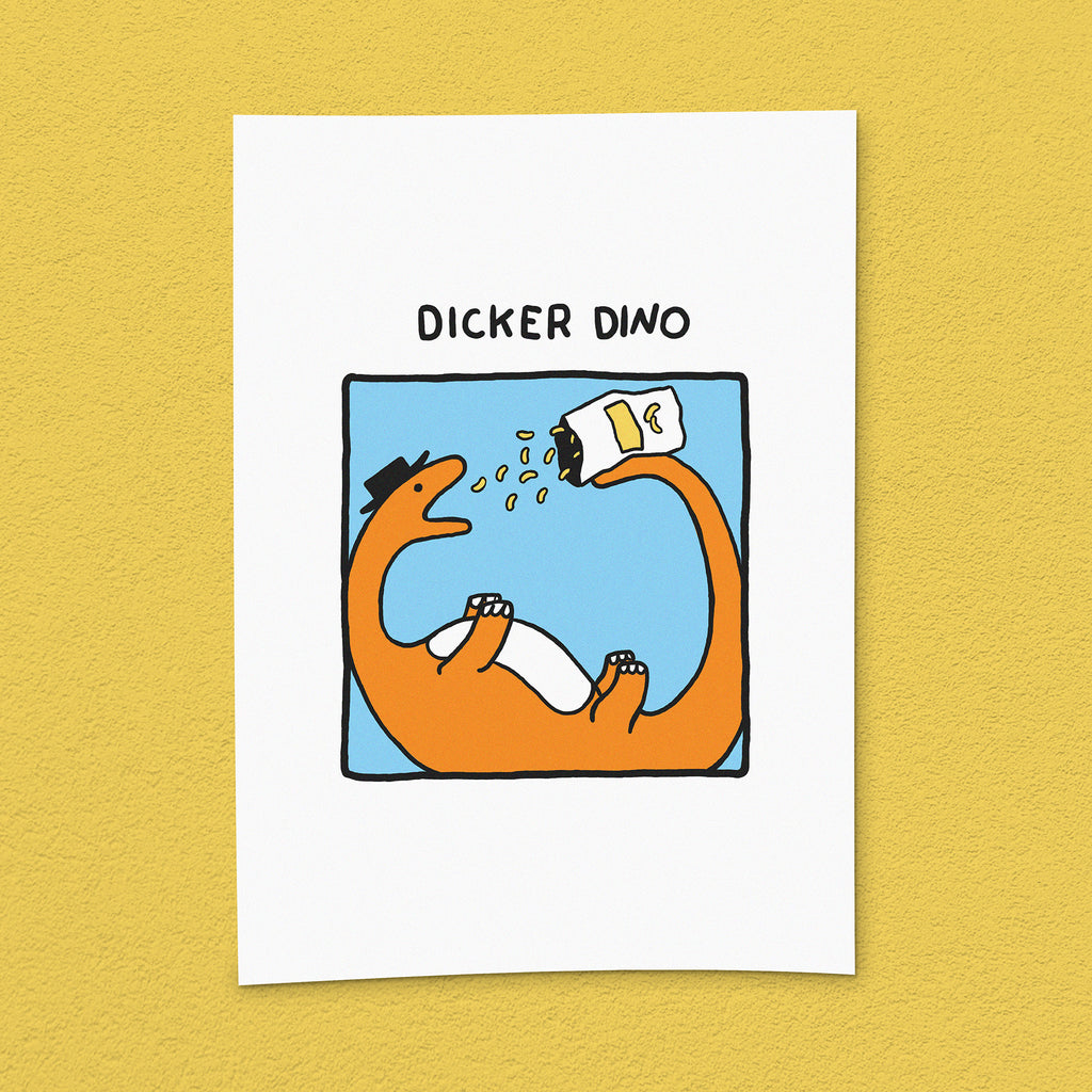 Kunstdruck "Dicker Dino"